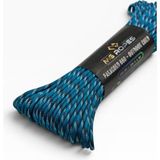 Mg Ropes Bileklik ve Outdoor Polyester Paracord Ip 4 mm 660 Lb 30 Metre Mavi Bordo Beyaz (10 Çekirdek) - Bordo - Beyaz