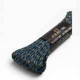 MG ROPES Bileklik ve Outdoor Polyester Paracord İp 4 mm 660 Lb 30 Metre Mavi Haki Gold Desen (10 Çekirdek)