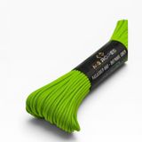 MG ROPES Bileklik ve Outdoor Polyester Paracord İp 4 mm 660 Lb 30 Metre Neon Yeşil (10 Çekirdek)