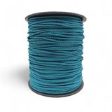 Mg Ropes Bileklik,Outdoor 4 mm Paracord İp No:33 100 Metre Turkuaz Siyah Desenli