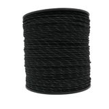 Mg Ropes Bileklik,Outdoor 4 mm Reflektörlü Paracord İp No:47 100 Metre Siyah