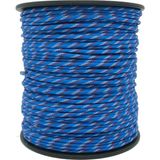 Mg Ropes Bileklik,outdoor ve Hobi Paracord Ip 4 mm No:64 Mavi Beyaz Desenli - 100 Metre