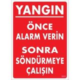 Mg Yangın Nasıl Söndürülür Uyarı Levhası 25X35 KOD:869 - 10