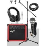 MGA-25RD-PAK Elektro Gitar Amfisi 25 Watt USB Bluetooth ve Şarjlı (Amfi Mikrofon Stand Kulaklık J