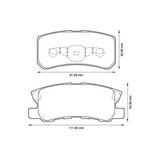 Mga 55299 Fren Balatası Arka 4007 07- 4008 12- / C-Crosser 07- / Asx 10- Grandıs 04- Outlander 07- P