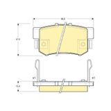 MGA 55307 Fren Balatası Arka Civic 95-01 Accord 90-98 Jazz 02-08 Legend 91-96 Shuttle 94- / 600 93-