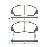 MGA 55308 Fren Balatası Ön Accord 98-02 Cr-V 97-01 Hr-V 98- Legend 91- Prelude 92- Shuttle 94- / 600 93-
