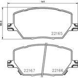 Mga 55697 Fren Balatası Ön 50014 1.6 2.0 2017>-Jeep Renegade Suv 1.4 1.6 2.0 4×3 77367282
