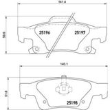 Mga 55764 Fren Balatası Arka Jeep Grand Cherokee Iv 3.6 V6 4×4 2010> Jeep Grand Cherokee Iv 3.0 Crd V6 4×4 2011> 68052387Aa