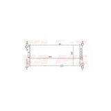 Mga Su Radyatoru Mekanik ( Opel : Corsa B 1.5 1.7D Combo Ac 1.7D 93--02) 650X268x32 - -80162