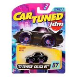 MGAE CarTuned JDM Seri 2 1971 Toyota Celica GT, Siyah, Diecast Metal Oyuncak Araba, Koleksiyon Arabası