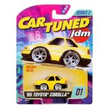 MGAE CarTuned JDM Seri 2 1985 Toyota Corolla AE86, Sarı Coupe, Diecast Metal Oyuncak Araba, Koleksiyon Arabası