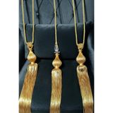 MGEStore Fon Perde Tavan Bağlama Püsküllü 3'lü Braçol Set