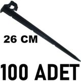 Mgf 100 Adet X Klipsli 26Cm. 16-20Mm. Damla Sulama Kazığı Parçası Aparatı Damlama Borusu Hortumu