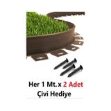 Mgf Çim Ayırıcı 20 Mt Kahve Çim Sınırlayıcı Taş Toprak Ayıracı Çim Taş Toprak Bariyeri Ayraç Beyaz Ayırıcı