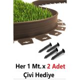 Mgf Çim Ayırıcı 5 Mt Kahve Çim Sınırlayıcı Taş Toprak Ayıracı Çim Taş Toprak Bariyeri Ayraç Beyaz Ayırıcı