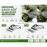 Mgf Plast 10 Takım (40 Saksı) / (25cm Boru Uzunluk) / Hazır Saksı Damla Sulama Seti 5mm Hortumlu 4’lü Ahtapot Kök Sulama Sistemi