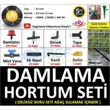 Mgf Plast 100 Mt. Damla Sulama Borusu Deliksiz Damlama Sulama Hortumu Hazır Aparatlı Seti Sistemi