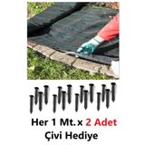 MGF PLAST Mgf 1mt X 20 Mt. Kumaş Sera Taban Yabani Ot Örtüsü Jüt Peyzaj Uygulama Yer Malç Naylonu