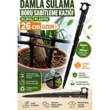 Mgf Plast Mgf 20 Adet x Klipsli 26CM. 16MM-20MM Damla Sulama Kazığı Parçası Aparatı Damlama Borusu Hortumu