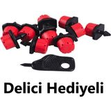 Mgf Plast Mgf 50 Adet Damla Sulama Kırmızı Debi Ayarlı Hatüstü Damlatıcı Meme Hortum Aparatı