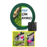 MGF PLAST Mgf (5METRE YEŞİL) Çim Sınırlayıcı Esnek Plastik Çim Ayırıcı Taş Toprak Ayraç Bariyer Peyzaj Bordürü