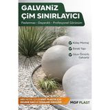 Mgf Plast Mgf Çizgili Esnek Galvaniz Metal Çim Toprak Taş Ayırıcı Ayraç Sınırlayıcı - 50 Metre