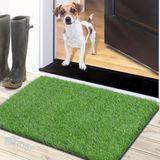Mgf Plast Mgf Premium Çim Halı Paspas (40CMX60CM) Suni Kapı Önü Paspası Yapay Bahçe Balkon Dekor Halısı - 40*60