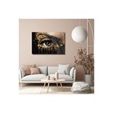 Mgi Design Altın Gold Göz Modern Tablo , Kırılmaz Temperli Cam Üzeri Solmaz Baskı | Doğa Ve Manzara Temalı Dekoratif Cam Tablo, Salon, Yatak Odası Ve Ofis Dekoru,