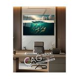 Mgi Design Balıklar Deniz Kış Göz Alıcı Estetik Cam Tablo Modern Ev Ofis Salon Oda Duvar Dekoru Hediyelik | Deniz Temalı Dekoratif Duvar Tablosu, Salon, Ofis Ve Yazlık Dekoru,