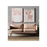 Mgi Design Kanvas Tablo Çocuk Bebek Odası Dekorasyon, 20x30 cm, 2 Parça, Çerçevesiz, Modern Tema