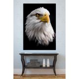 Mgi Design Kartal Portresi Kanvas Tablo, Duvar Dekorasyon, 70x100 cm, Özgürlük ve Liderlik Teması
