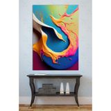 Mgi Design Soyut Kanvas Tablo, Neon Renk Patlaması Boya Akımı, Modern Duvar Dekoru, Genç Odası Salon, 35x50 cm