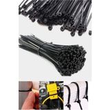 Mgk Pemsan 25CM x 3,6mm Plastik Cırt Kelepçe Kablo Bağı ''siyah'' (100 Adet)