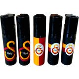 Mgm Lisanslı Galatasaray Turbo Jet Çakmak 5 Adet Doldurulabilir - Sarı - Kırmızı