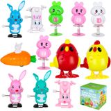 MGparty 12'li Paket Paskalya Kurma Oyuncakları Paskalya Partisi Favori Tavşan Oyuncakları Paskalya Sepeti Doldurucu Pinata Oyuncakları Hediye Çantalar Çocuklar için Paskalya Hediyeleri