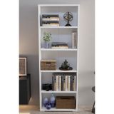 Mgr Office 150 Cm Dekoratif 5 Raflı Kitaplık Çok Amaçlı Raf Mutfak Rafı Kitaplık
