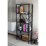 Mgr Office 150 Cm Dekoratif 5 Raflı Kitaplık Çok Amaçlı Raf Mutfak Rafı Metal Kitaplık
