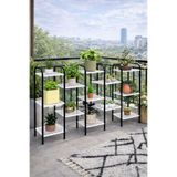 Mgr Office Metal Çiçeklik ve Saksı Standı Raflı Bitki Rafı, Bahçe ve Balkon İçin Modern Saksılık Dolap