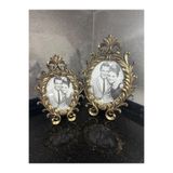 MGS COLLECTION Dekoratif Polyester Resim Çerçevesi Oymalı Oval Çerçeve İkili