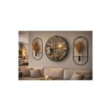 Mgs DUVAR SAATİ - LAWİ BLACK BRONZ ROMA SET not:pampaslar dahil değildir
