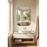 MGS GROUP Köşeli Dekoratif Banyo Salon Hol Koridor Makyaj Aynası 80x60