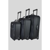 Mgv Çanta V110 Spot Kumaş 2 Teker Valiz - 3'lü Set - 010 - Siyah