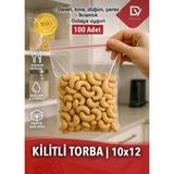 MGZ 10X12CM 100'LÜ Buzdolabı Kilitli Torba Poşet Dondurucu Ikramlık Çerez Davet Kına Hediyelik Poşeti