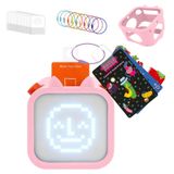 MGZNMTY Yoto Player (3. Nesil) ile Uyumlu Silikon Kılıf - Çocuklar Bluetooth Ses Hoparlörü, Çocuk Oyuncu Koruyucu Kapak, Kolay Taşıma Saplı Macera Ceketi (Pembe)