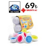 M&H 6'lı Yumurta Eşleme Oyunu - Eğitici Öğretici Oyuncak Geometrik Eşleme Çocuk Oyunu