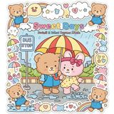 M&H Coloring Sweet Days - 21x21 cm Boyama Kitabı, Çocuk ve Yetişkinler için