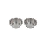 MH MiniHediye 2 Adet Paslanmaz Çelik Kase Kedi Köpek Mama Su Kabı Mamalık Suluk 12cm 280ml Small