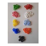 M&H Plastik 9 Renk Karışık Güvercin Boncuğu Halkası 90 Adet