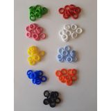 MH Plastik 9 Renk Karışık Güvercin Boncuğu Halkası 90 Adet